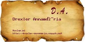Drexler Annamária névjegykártya