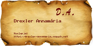Drexler Annamária névjegykártya